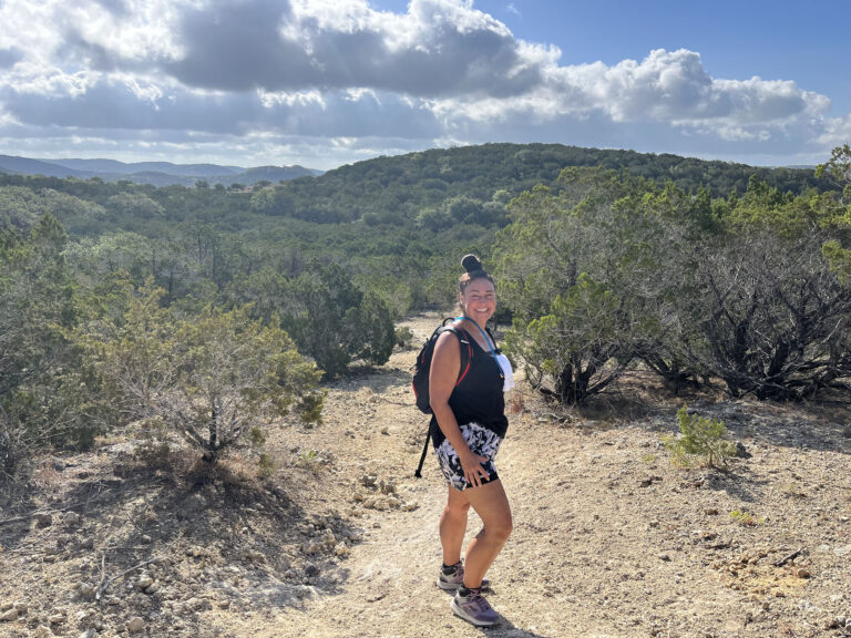 Visitor on a dude ranch workout in San Antonio